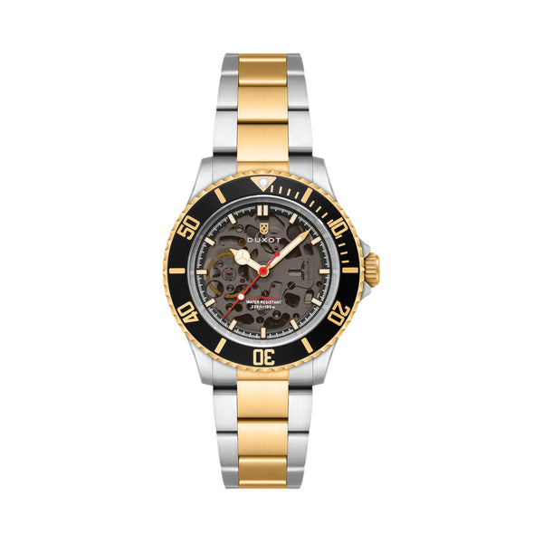 Duxot Atlantica Skeleton Automatic Two Tone Black #DX-2067-44