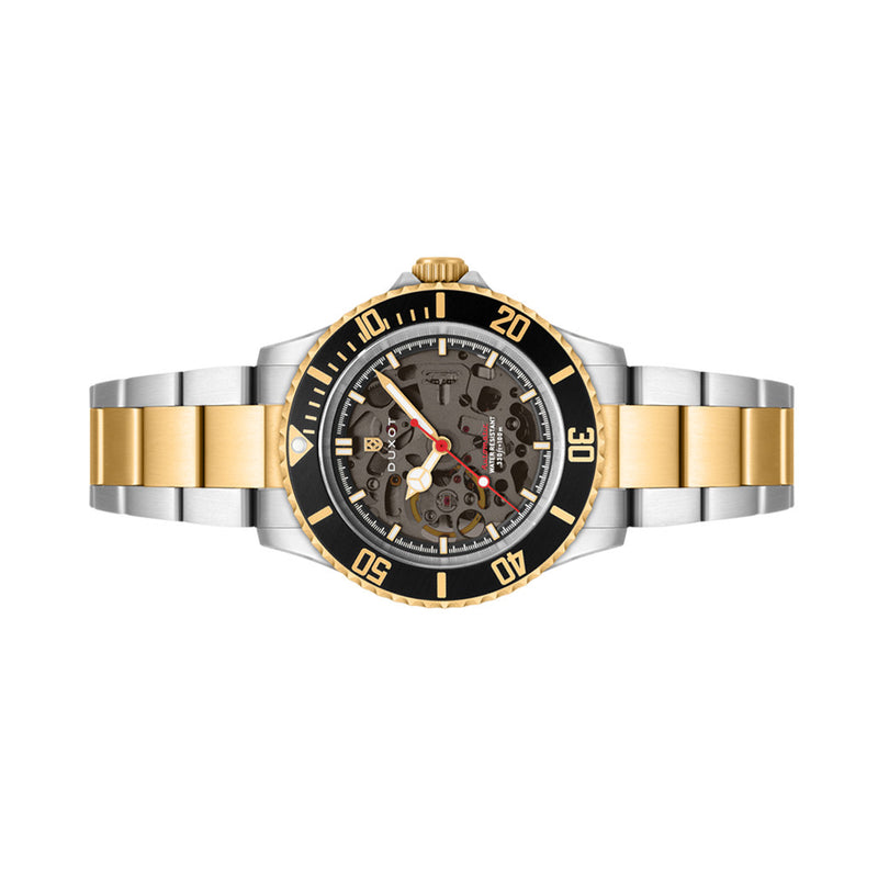 Duxot Atlantica Skeleton Automatic Two Tone Black #DX-2067-44