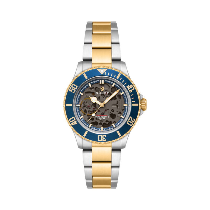 Duxot Atlantica Skeleton Automatic Two Tone Blue #DX-2067-55