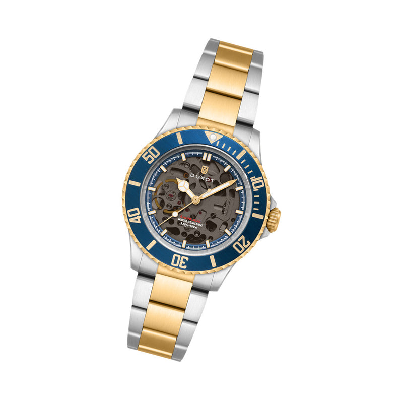 Duxot Atlantica Skeleton Automatic Two Tone Blue #DX-2067-55
