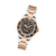 Duxot Atlantica Skeleton Automatic Two Tone Brown #DX-2067-66