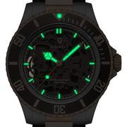 Duxot Atlantica Skeleton Automatic Two Tone Brown #DX-2067-66