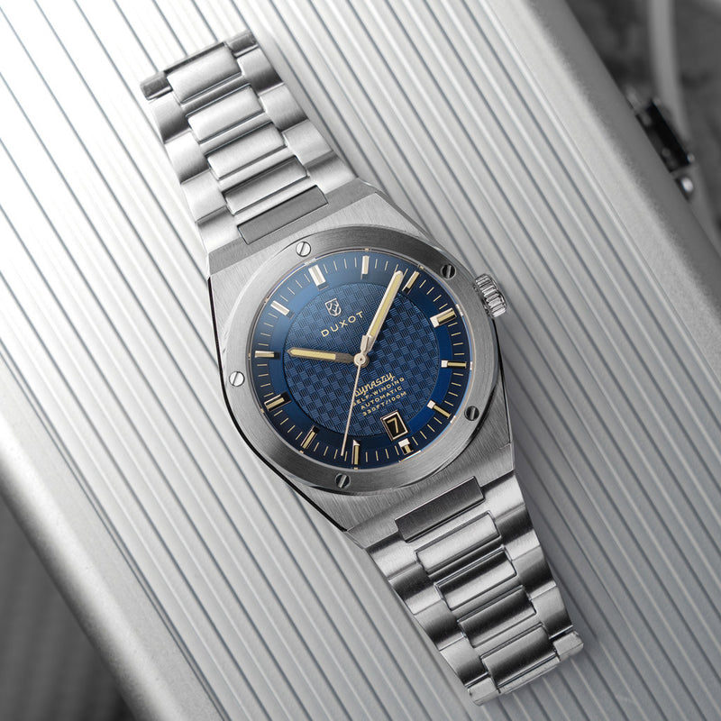 Duxot Bastia Self Winding Automatic with Blue Dial #DX-2068-44