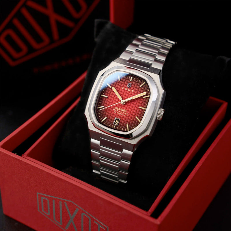 Duxot Colmar Automatic with Burgundy Dial #DX-2069-11