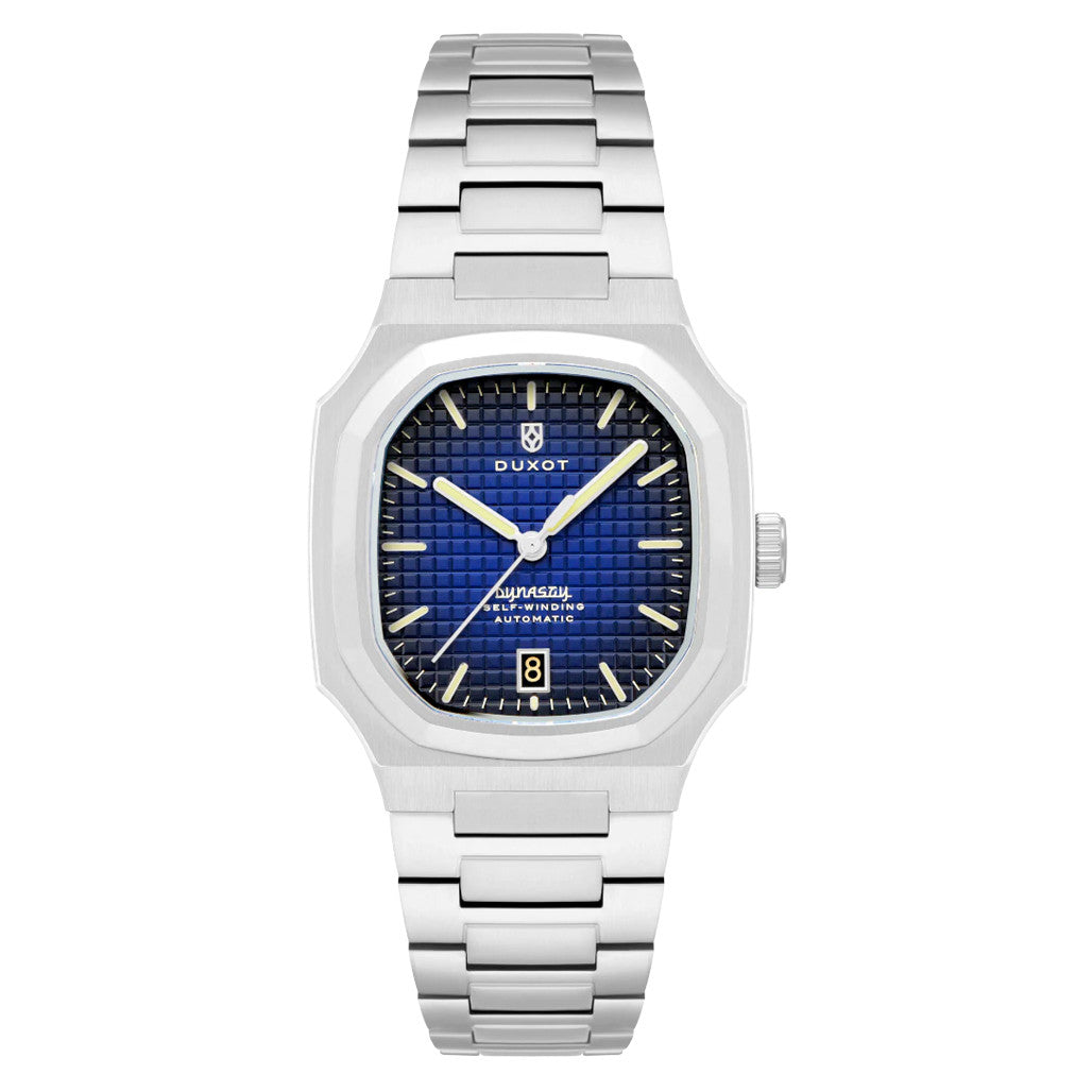 Duxot Colmar Automatic with Rare Blue Dial #DX-2069-33 — Long