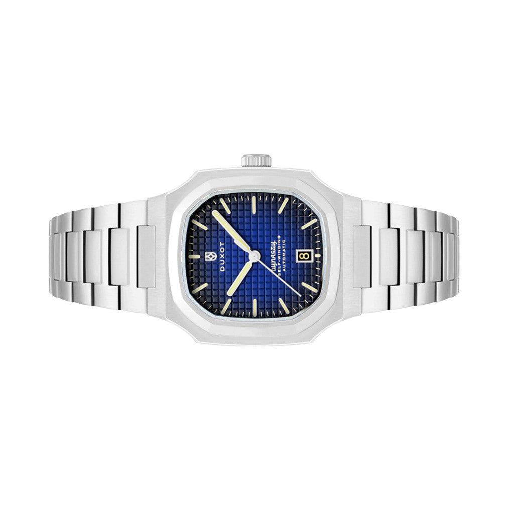 Duxot Colmar Automatic with Rare Blue Dial #DX-2069-33 — Long