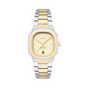 Duxot Colmar Automatic Two-Tone with Golden Dial #DX-2069-44