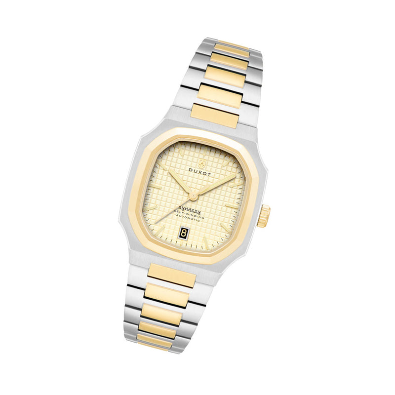 Duxot Colmar Automatic Two-Tone with Golden Dial #DX-2069-44
