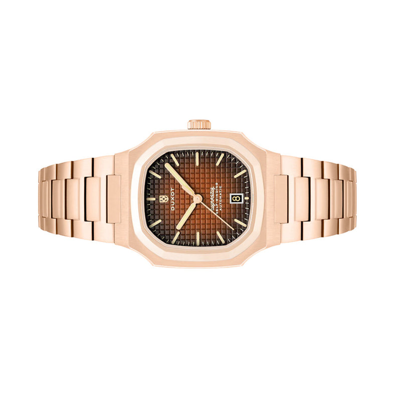 Duxot Colmar Automatic Rose Gold with Copper Brown Dial #DX-2069-55