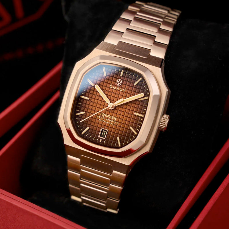 Duxot Colmar Automatic Rose Gold with Copper Brown Dial #DX-2069-55
