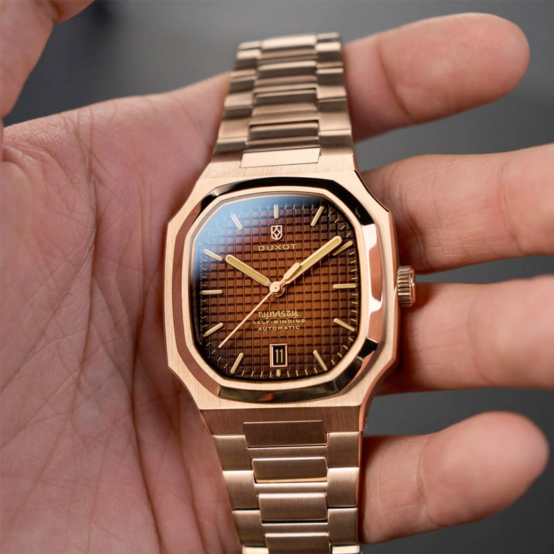 Duxot Colmar Automatic Rose Gold with Copper Brown Dial #DX-2069-55