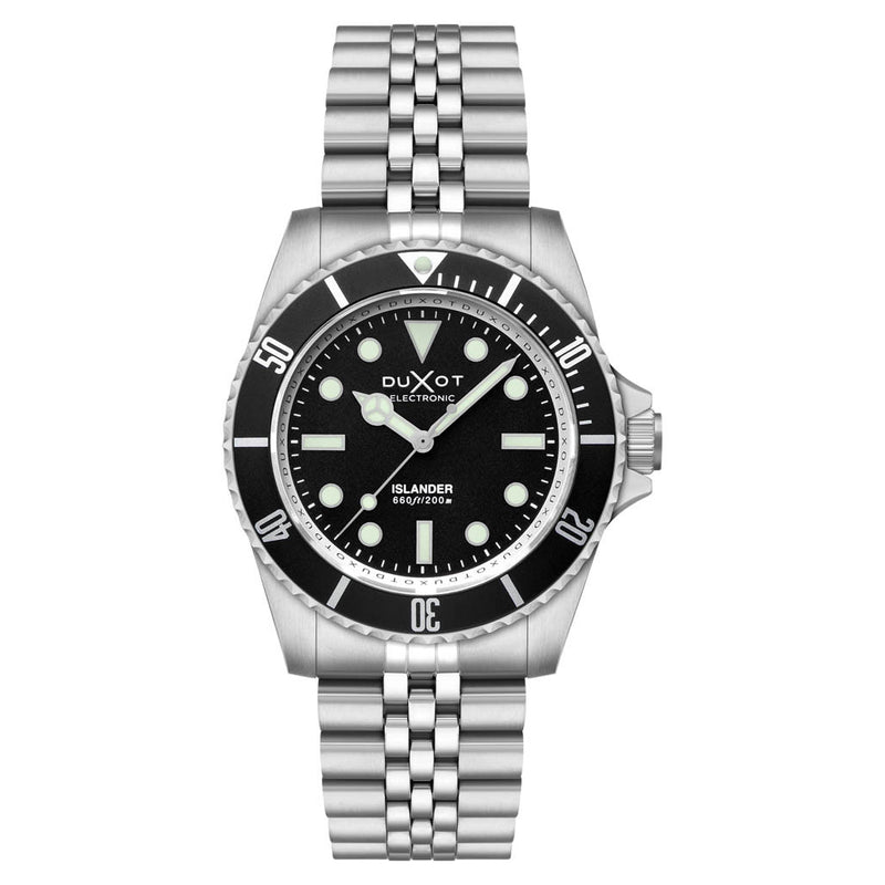 Duxot x Islander Mechaquartz Atlantica Dive Watch with Black Dial #DX-2070-LIW11