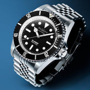 Duxot x Islander Mechaquartz Atlantica Dive Watch with Black Dial #DX-2070-LIW11