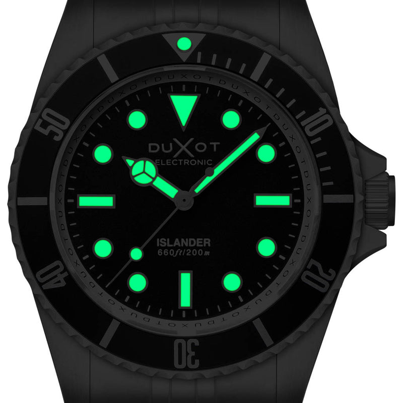 Duxot x Islander Mechaquartz Atlantica Dive Watch with Black Dial #DX-2070-LIW11