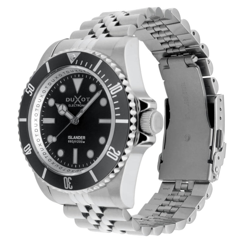 Duxot x Islander Mechaquartz Atlantica Dive Watch with Black Dial #DX-2070-LIW11