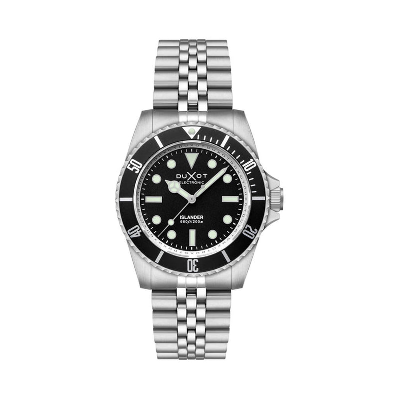 Duxot x Islander Mechaquartz Atlantica Dive Watch with Black Dial #DX-2070-LIW11