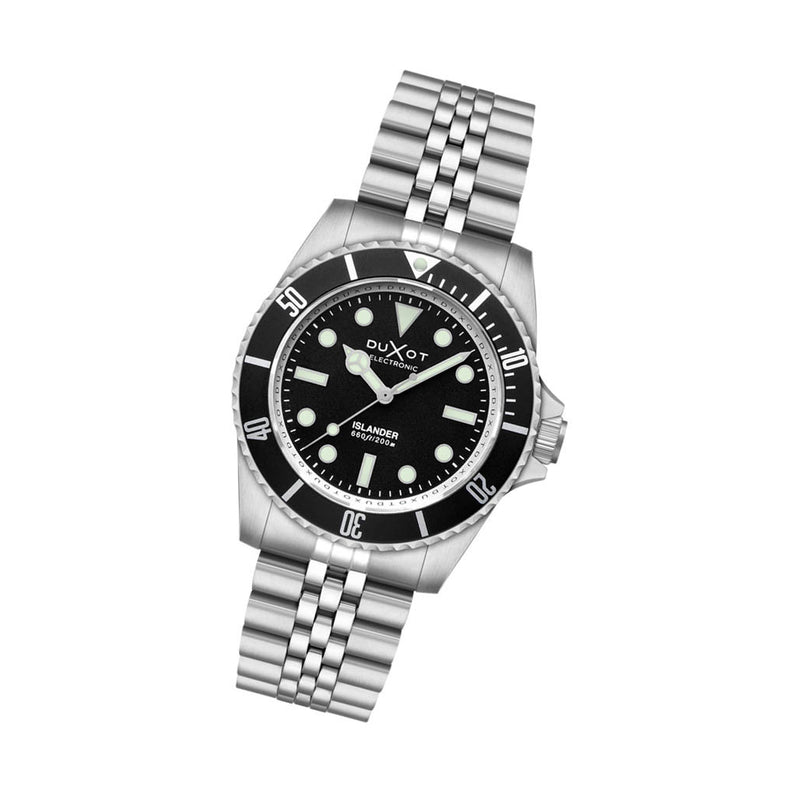 Duxot x Islander Mechaquartz Atlantica Dive Watch with Black Dial #DX-2070-LIW11