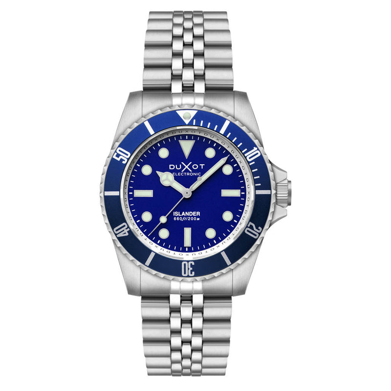 Duxot x Islander Mechaquartz Atlantica Dive Watch with Blue Dial #DX-2070-LIW22