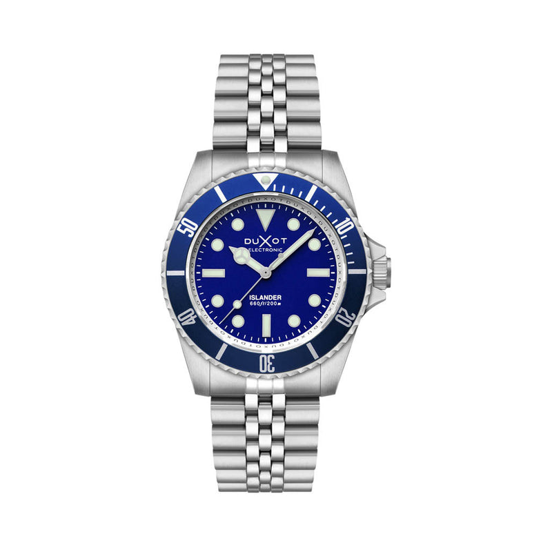 Duxot x Islander Mechaquartz Atlantica Dive Watch with Blue Dial #DX-2070-LIW22