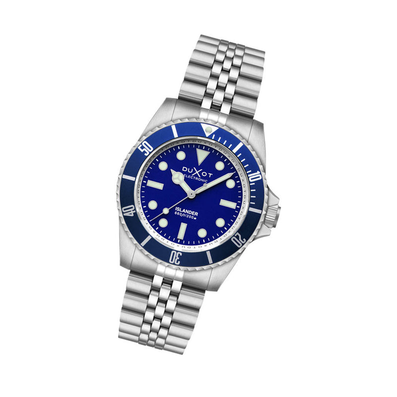 Duxot x Islander Mechaquartz Atlantica Dive Watch with Blue Dial #DX-2070-LIW22