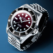 Duxot x Islander Mechaquartz Atlantica Dive Watch with Degrading Red Dial #DX-2070-LIW33