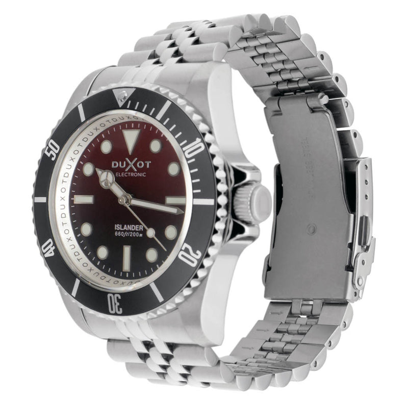 Duxot x Islander Mechaquartz Atlantica Dive Watch with Degrading Red Dial #DX-2070-LIW33