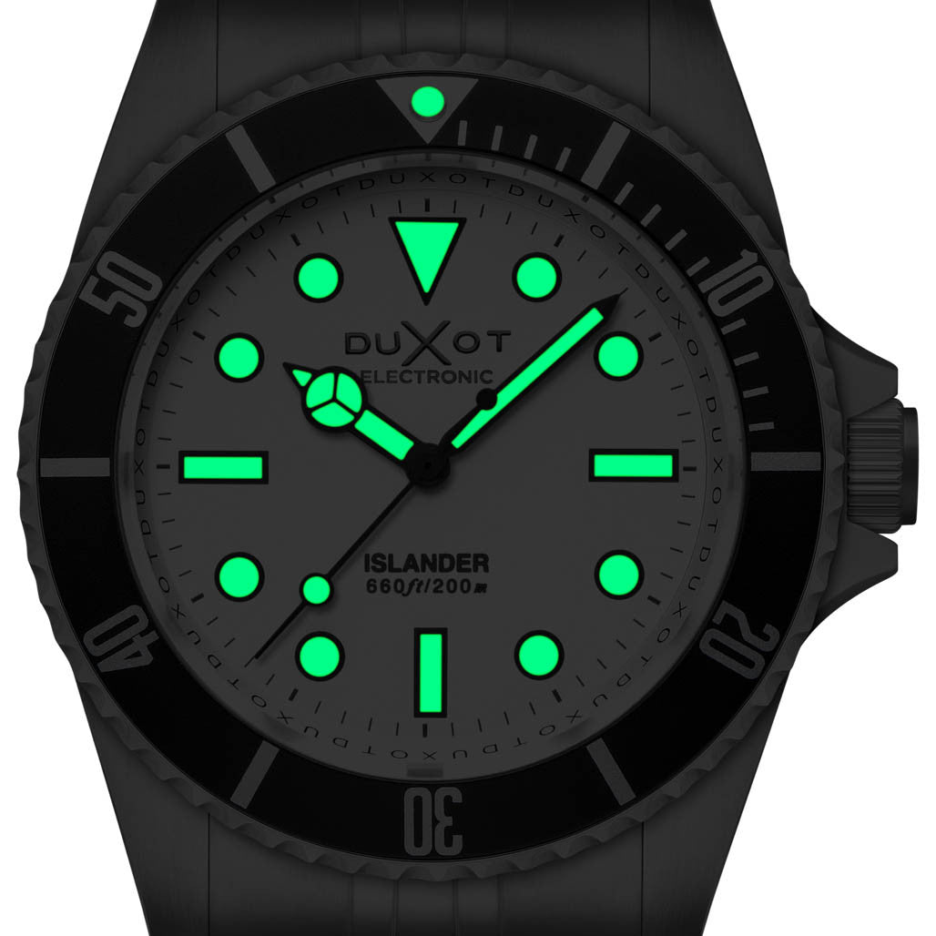 Duxot x Islander Atlantica Electronic Dive Watch with White Dial