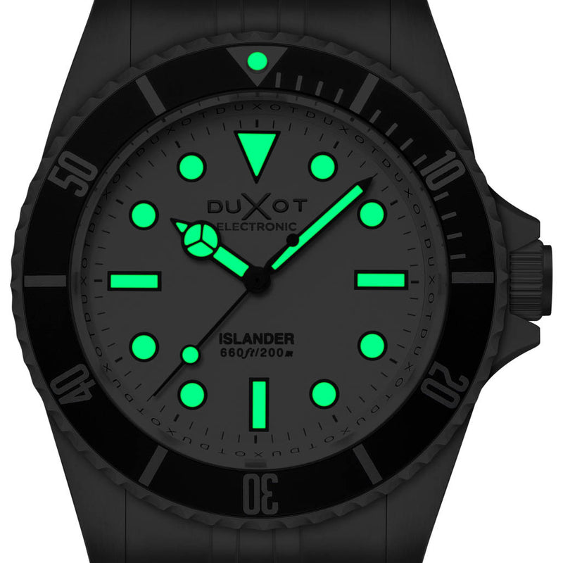 Duxot x Islander Mechaquartz Atlantica Dive Watch with White Dial #DX-2070-LIW44