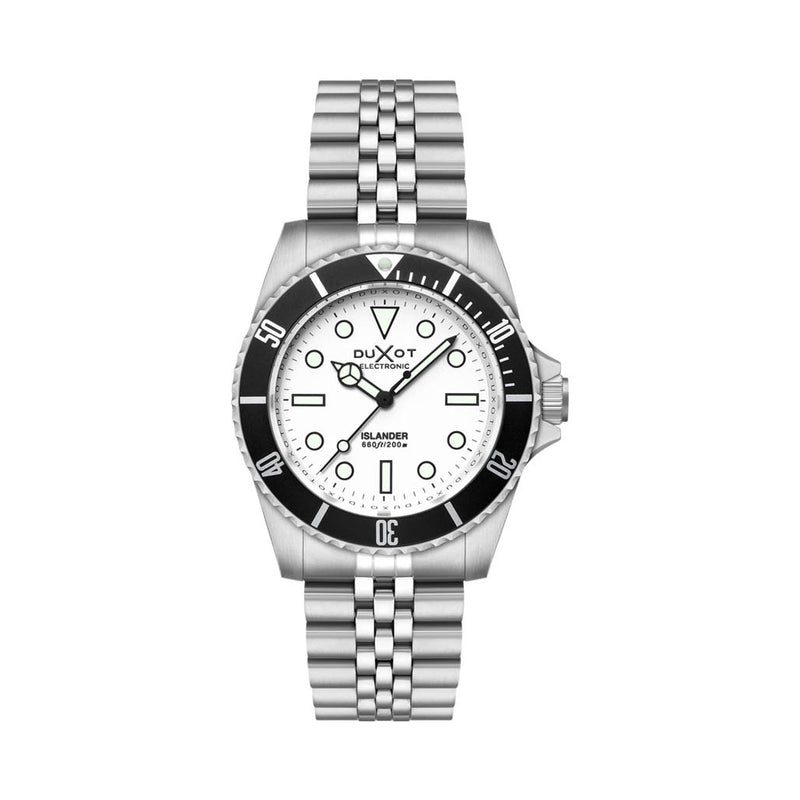 Duxot x Islander Mechaquartz Atlantica Dive Watch with White Dial #DX-2070-LIW44