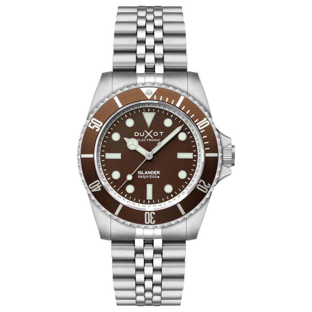 Duxot x Islander Atlantica Electronic Dive Watch with Brown Dial