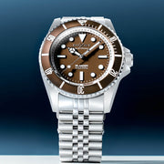 Duxot x Islander Mechaquartz Atlantica Dive Watch with Brown Dial #DX-2070-LIW55