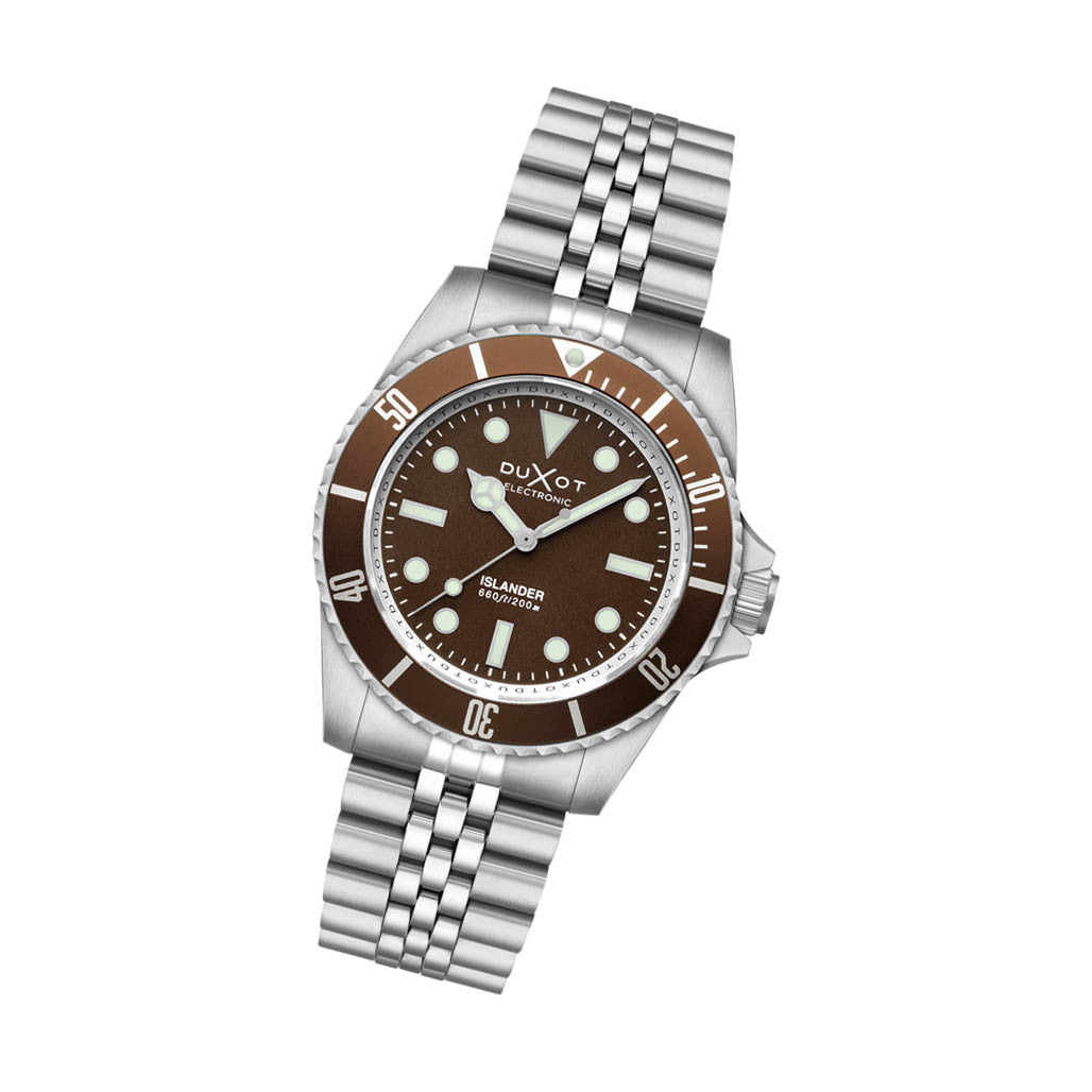 Duxot x Islander Atlantica Electronic Dive Watch with Brown Dial