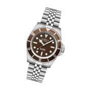 Duxot x Islander Mechaquartz Atlantica Dive Watch with Brown Dial #DX-2070-LIW55