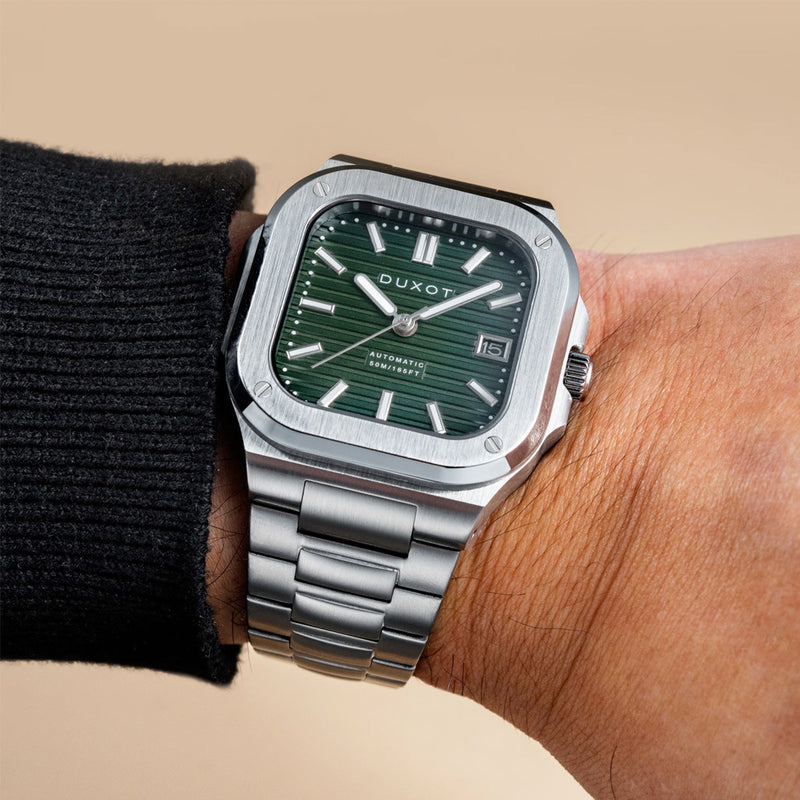Duxot Quadrata Automatic in Sage Green #DX-2073-22