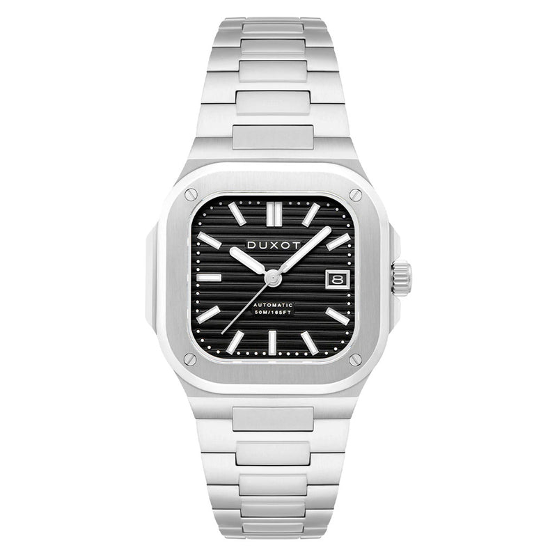 Duxot Quadrata Automatic in Midnight Black #DX-2073-33
