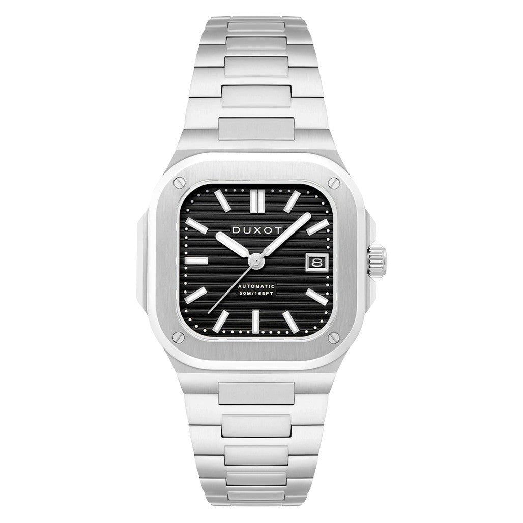 Duxot Quadrata Automatic in Midnight Black #DX-2073-33 — Long