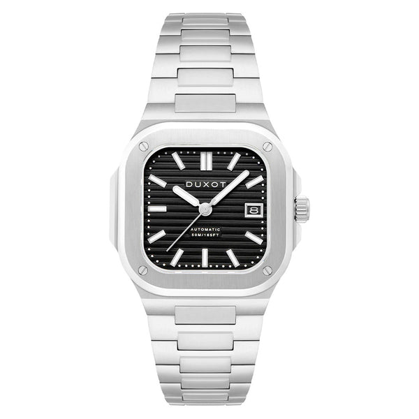 Duxot Quadrata Automatic in Midnight Black #DX-2073-33