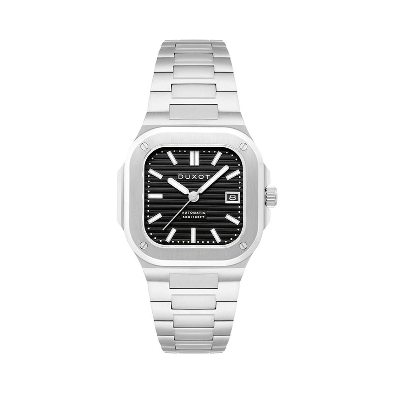 Duxot Quadrata Automatic in Midnight Black #DX-2073-33