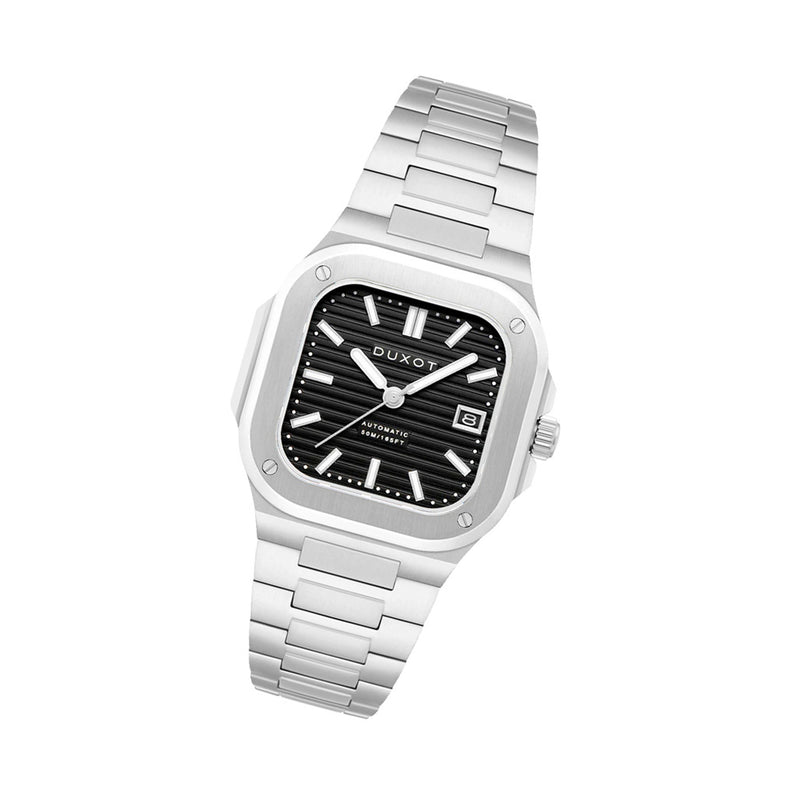 Duxot Quadrata Automatic in Midnight Black #DX-2073-33