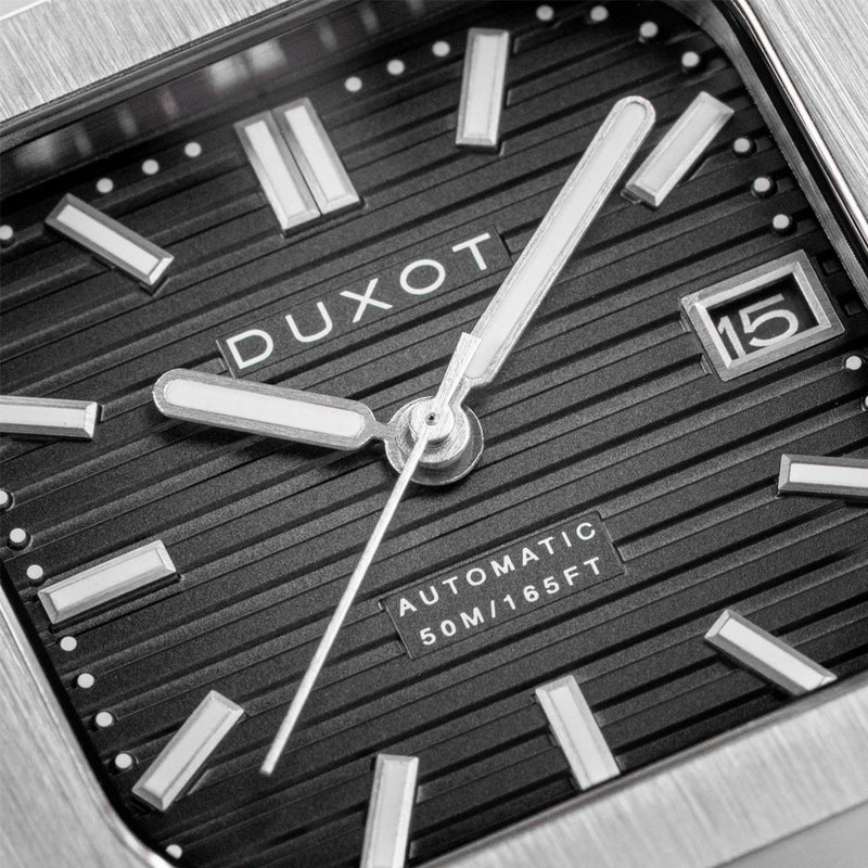 Duxot Quadrata Automatic in Midnight Black #DX-2073-33