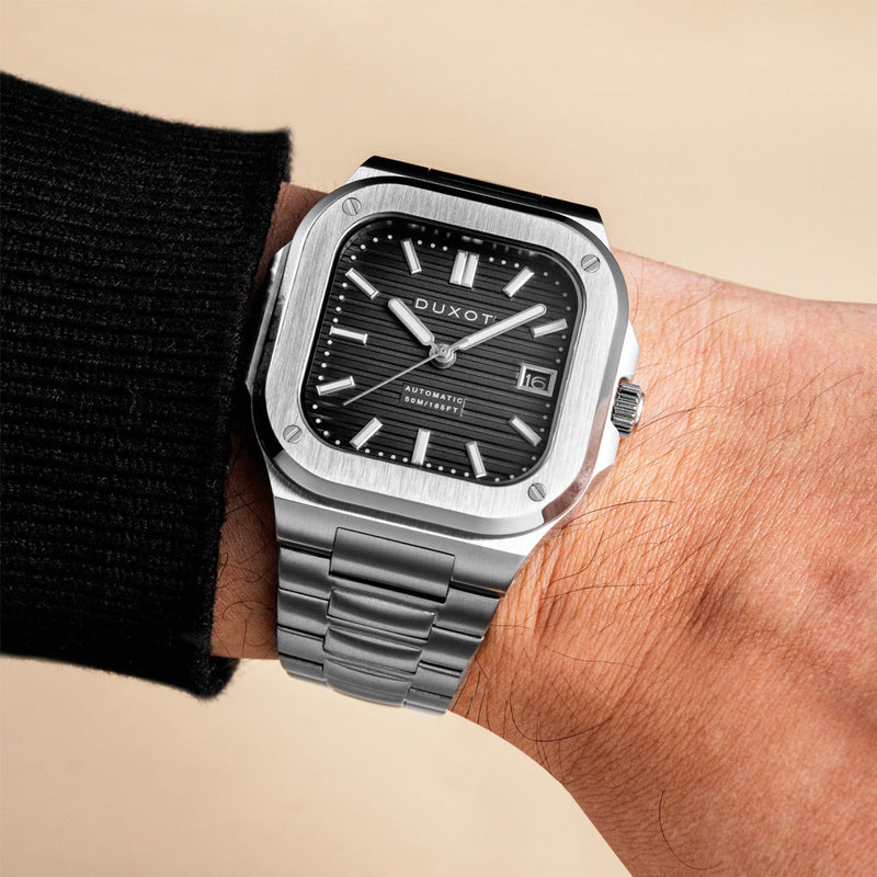 Duxot Quadrata Automatic in Midnight Black #DX-2073-33