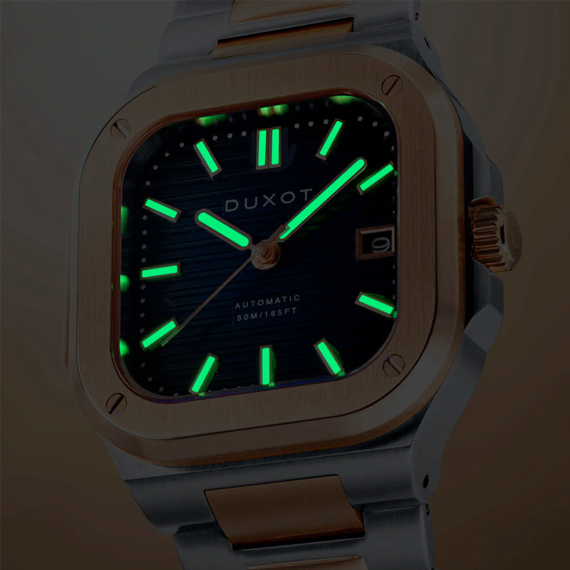 Duxot Quadrata Automatic in Capri Blue #DX-2073-44