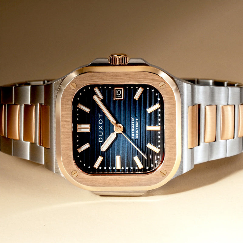 Duxot Quadrata Automatic in Capri Blue #DX-2073-44