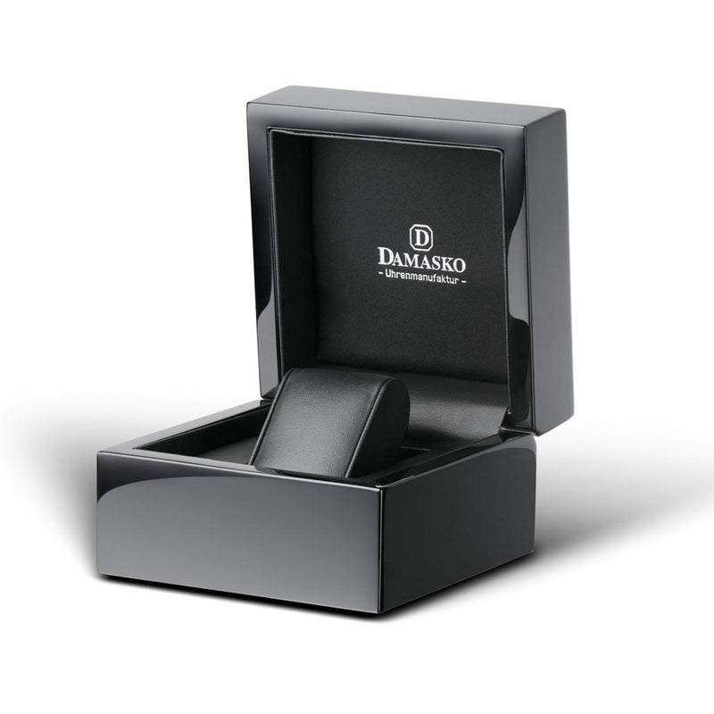 Damasko Black 42mm Chronograph with a Stopwatch and a 12-hour Totalizer #DC86/2Bk-Gn box