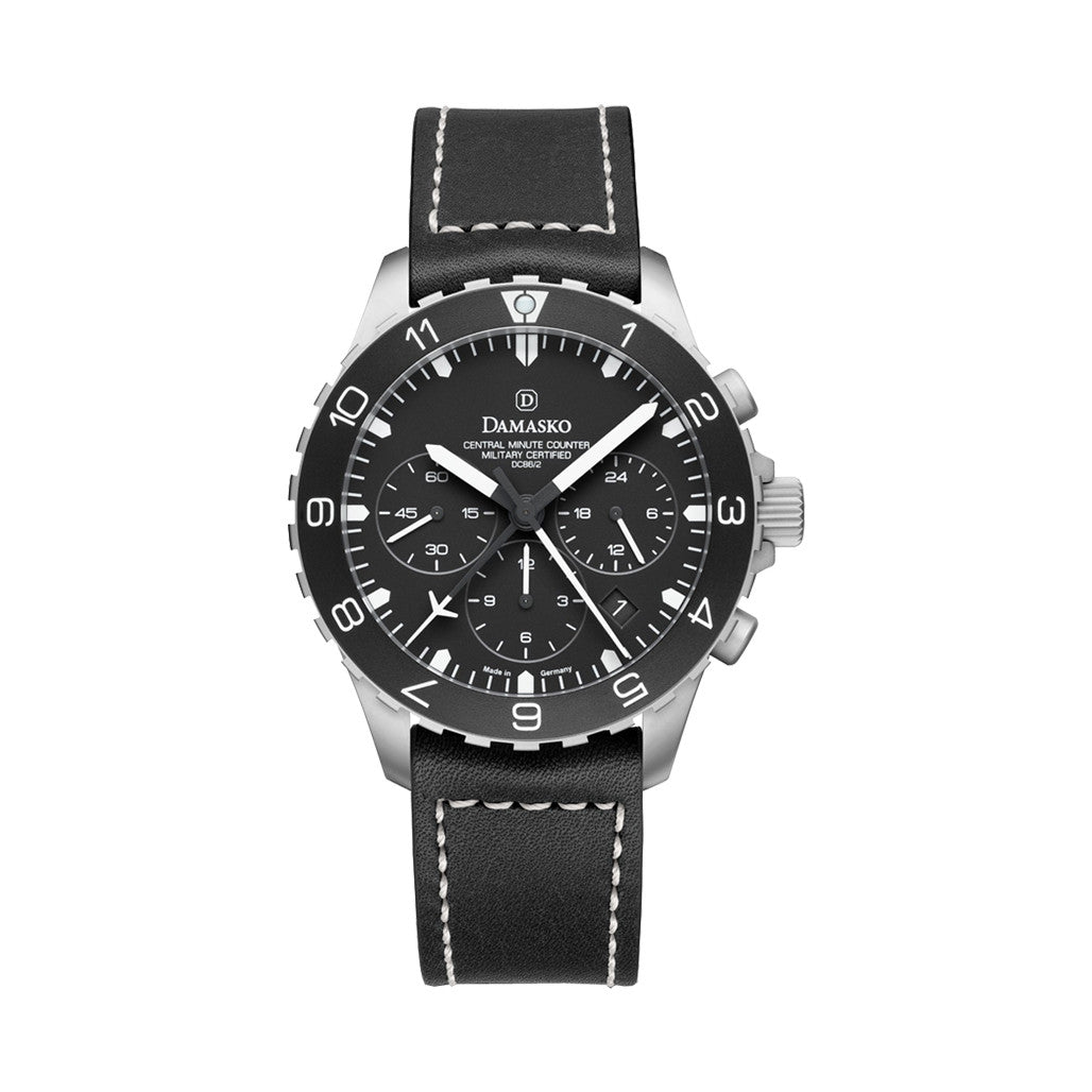アオヤマ テル  Damasko 42mm Chronograph with Stopwatch, and 12-hour Totalizer