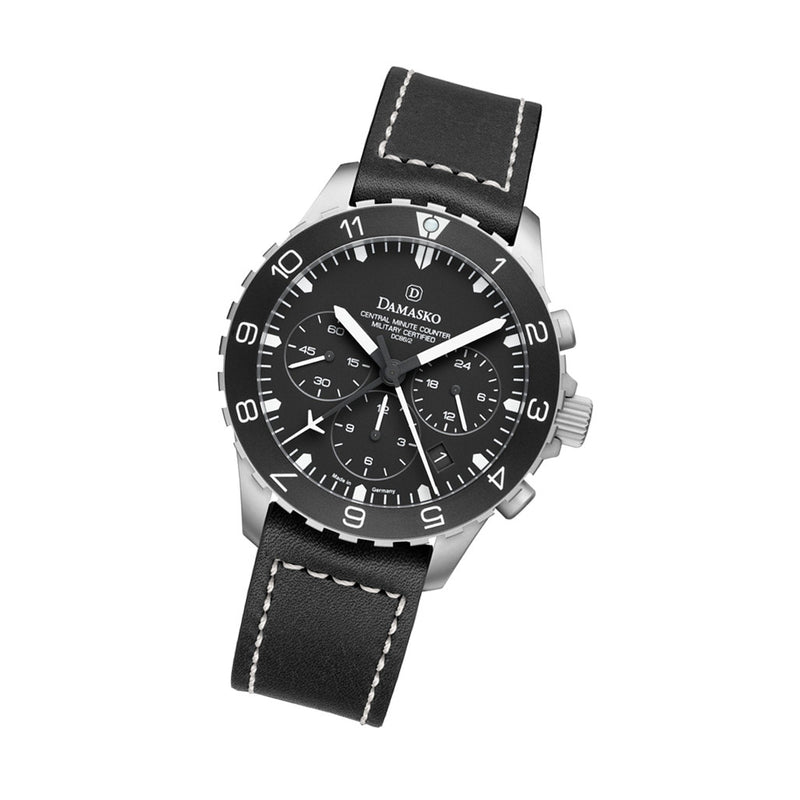Damasko 42mm Chronograph with Stopwatch, and 12-hour Totalizer #DC86/2 tilt
