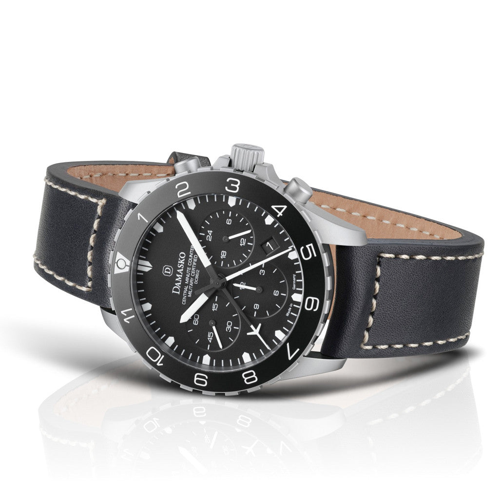 Damasko 42mm Chronograph with Stopwatch, and 12-hour Totalizer