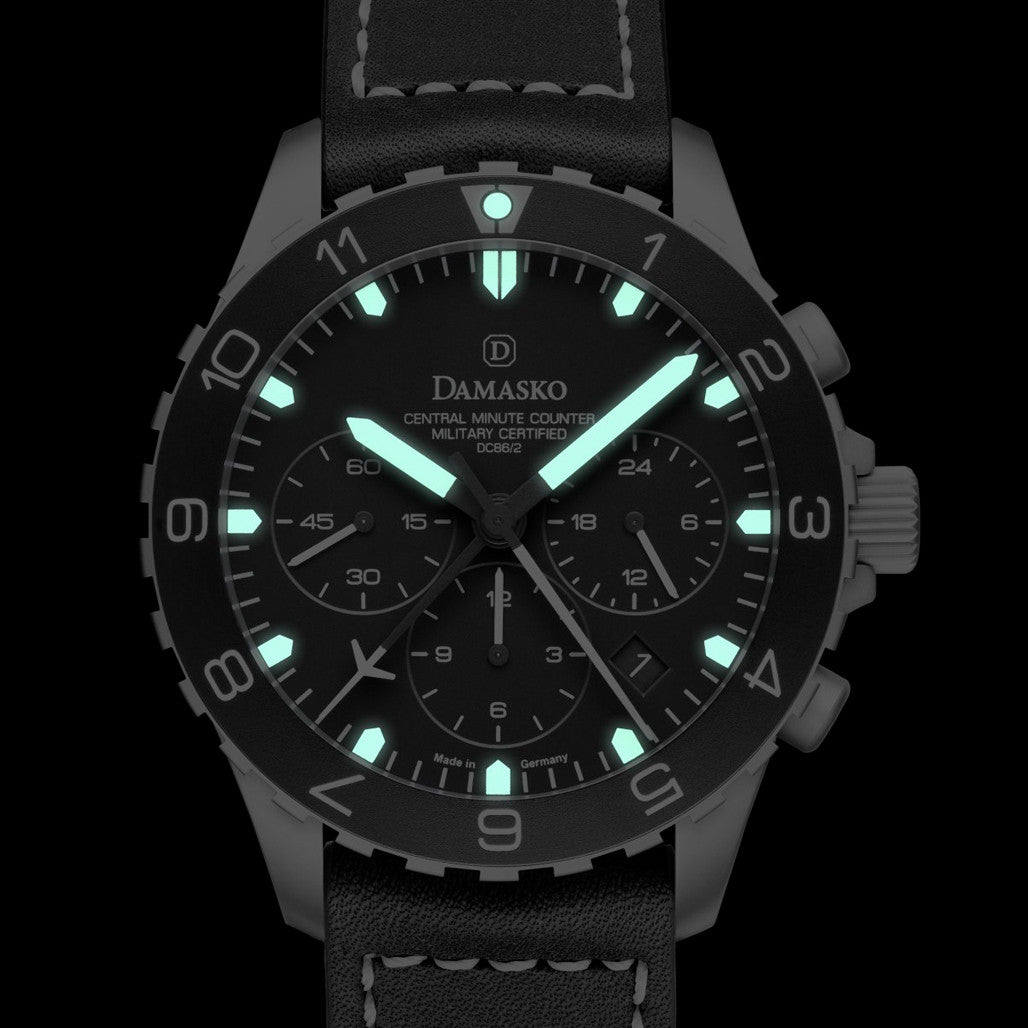 Damasko 42mm Chronograph with Stopwatch, and 12-hour Totalizer