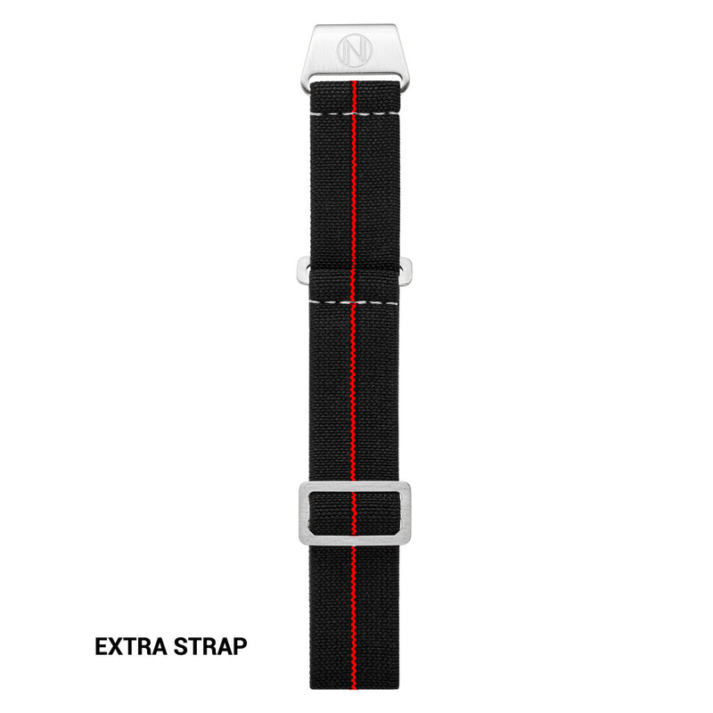 Spinnaker x Islander Croft Limited Edition Hi-Beat Watch with Sunburst Red Dial #SP-5094-LIW11 strap
