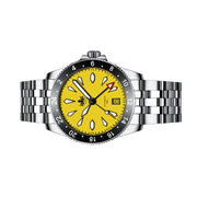 Phoibos Voyager GMT Automatic Watch with Yellow Dial #PY043F side